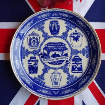 【Ringtons】The Decorative Caddy Collection Plate 1992<BR>リントンズ ヴィンテージ デコラティブ キャディー コレクション プレート 1992年