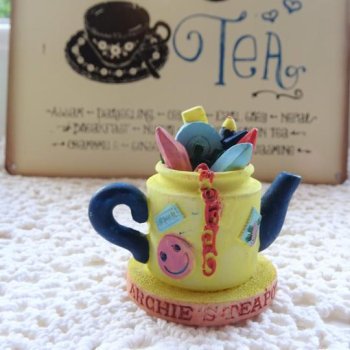 【Tetley】Vintage　Archie's Teapot Ornament <br>テトリー 　アーチ— ミニチュア ティーポット オーナメント 1996年 ヴィンテージ