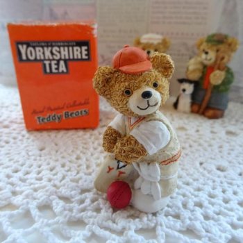 【Yorkshire Tea】 Vintage Teddy Bear Ornament  Little Nidd<br>ヨークシャーティー　 ヴィンテージ テディベア オーナメント リトルニッド