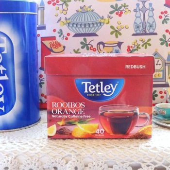 【Tetley】 Rooibos・Redbush & Orange  Tea<br>テトリー　ルイボス・レッドブッシュ＆オレンジ　ティー: 40バッグ