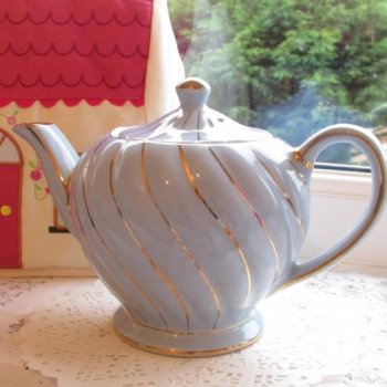 SadlerVintage  Blue  Teapot <br>ɥ顼ơ ֥롼 ƥݥå 