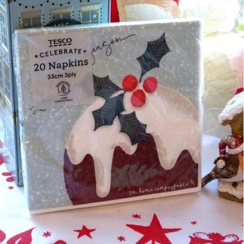 ڥƥۤڡѡʥץ ꥹޥ ץǥ󥰥ץ<br> Christmas Pudding Paper Napkin