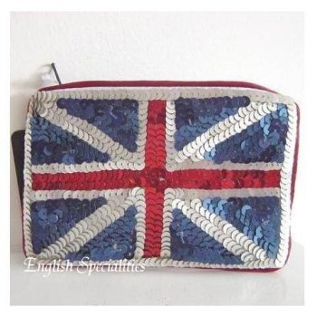 <img class='new_mark_img1' src='https://img.shop-pro.jp/img/new/icons47.gif' style='border:none;display:inline;margin:0px;padding:0px;width:auto;' />【Accessorize】Traditional Sequin UnionJackPurse<br>アクセサライズユニオンジャックシークインパース