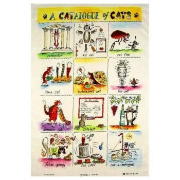 【McCAW ALLAN】L/Union T.Towel Catalogue of Cats<br>マッコウアラン　リネンユニオンティータオル キャットカタログ