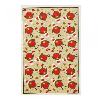 【Ulster Weavers】Red Robin Linen Tea Towel<br>アルスターウィーバー　レッドロビン　リネンティータオル