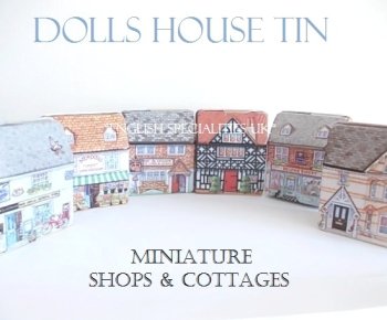 Dolls House Tin (Set of 6)<br>ドールハウス ミニチュアティン缶　（６個セット）