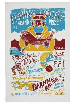 【Ulster Weavers】Seasalt Fishing Contest Cotton Tea Towel<br>シーソルト フィッシングコンテスト　コットンティータオル