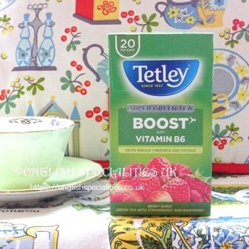 【Tetley】Super Green Tea Bags - Berry Burst<br>テトリー スーパーグリーンティー ベリーバースト（スーパー緑茶）