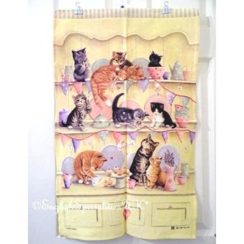 【McCAW ALLAN】Dresser Kittens Linen Union Tea Towel <br>マッコウアラン ドレッサー キトゥン リネンユニオン　ティータオル