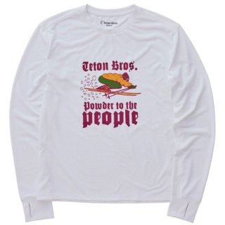 Powder To The People L/S Tee White