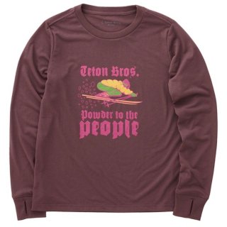Powder To The People L/S Tee Wine Red