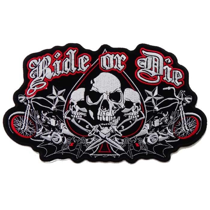 輸入ワッペン「PPA5517-RIDE OR DIE SPADE」 バイカーズ大 - ワッペン 