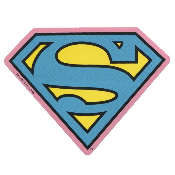 Superman スーパーマン ステッカー マーク ピンク サックス ワッペン屋ドットコムストア