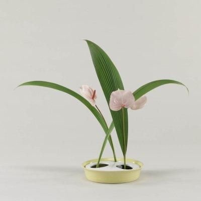 花器　草月流　金色　白　2個セット 嵯峨好「かさね」セット（黄色） - いけばな嵯峨御流 嵯峨ショップ