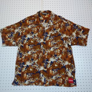 OVERPREAD rayon japanese pattern shirts