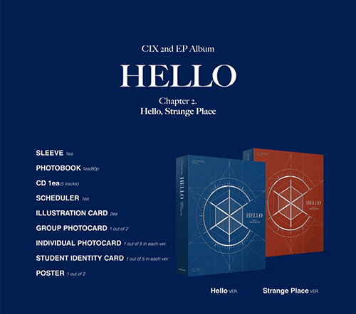 CIX 2nd EP ALBUM 'HELLO’ Chapter 2. Hello, Strange Place ★バージョン選択可能★