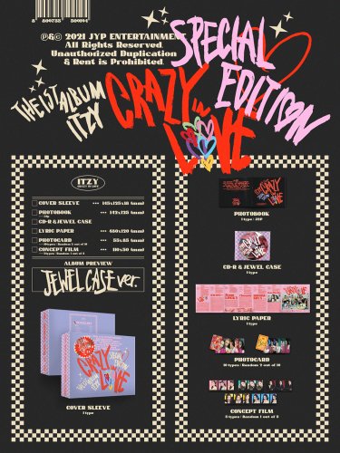 ITZY イッジ 1st Album CRAZY IN LOVE Special Edition (JEWELCASE ver 