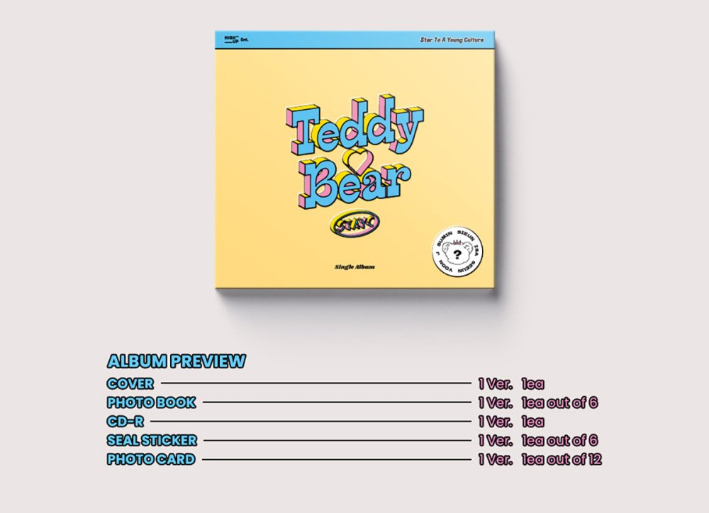 STAYC - Teddy Bear / 4TH SINGLE ALBUM ( Digipack Ver. )