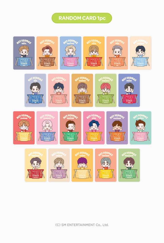 NCT - 05 RANDOM TRADING CARD SET (RED / BLUE ver.) / NCT CCOMAZ GROCERY  STORE 1st MD