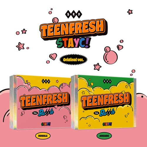 <img class='new_mark_img1' src='https://img.shop-pro.jp/img/new/icons13.gif' style='border:none;display:inline;margin:0px;padding:0px;width:auto;' />STAYC TEENFRESH / The 3rd Mini Album ステイシー 3集ミニアルバム 【BUBBLE Ver. / ARCADE Ver.】中選択 限定ポスター付き
