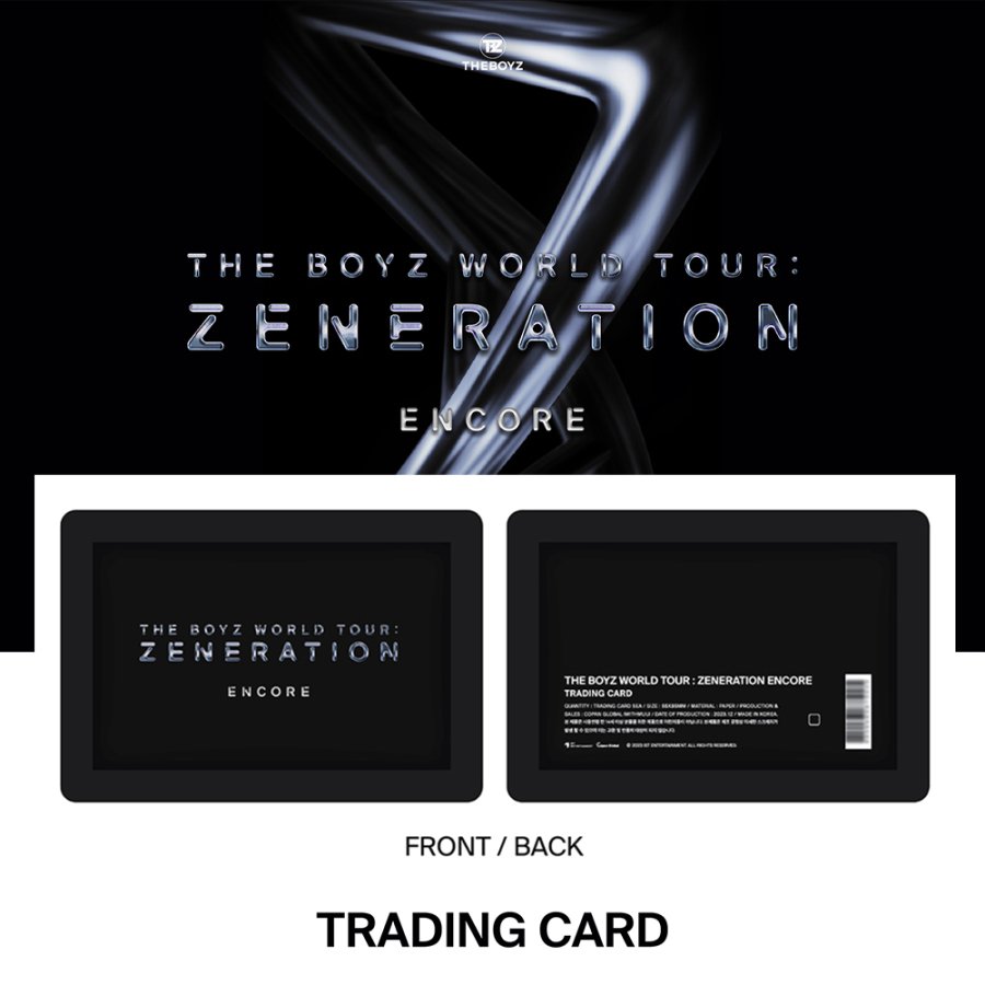 THE BOYZ TRADING CARD / THE BOYZ WORLD TOUR : ZENERATION ENCORE MD