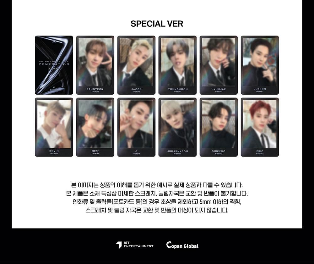 THE BOYZ TRADING CARD / THE BOYZ WORLD TOUR : ZENERATION ENCORE MD