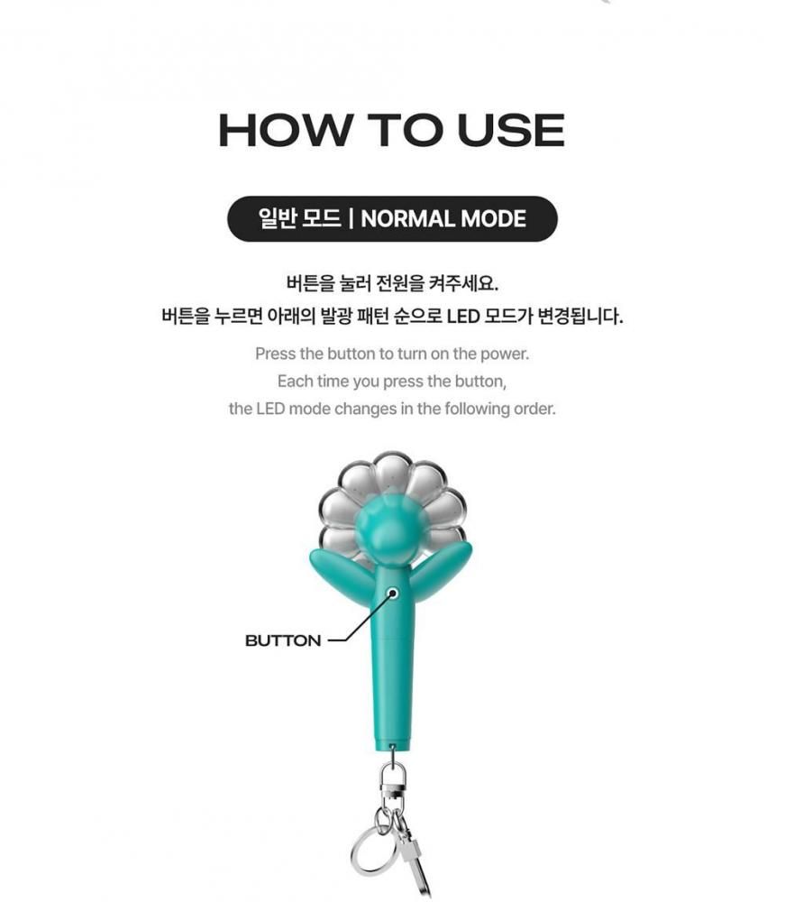 G-DRAGON OFFICIAL MINI LIGHTSTICK KEYRING (MINT)