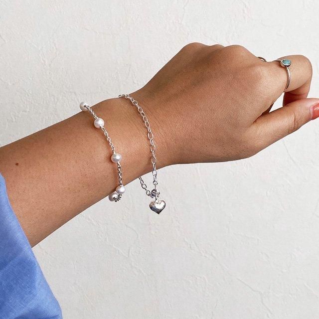 Fresh Water Pearl Chain Bracelet ポテト淡水パール【silver925