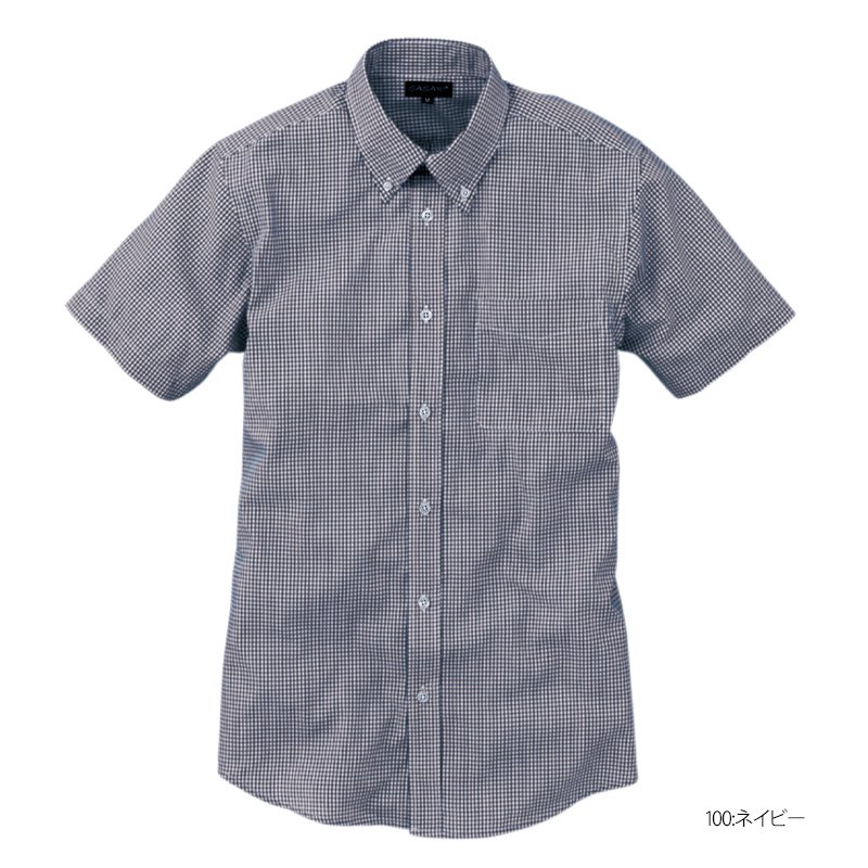 半袖ギンガムチェックシャツ（抗菌防臭）(SASARI)｜Tシャツ通販の