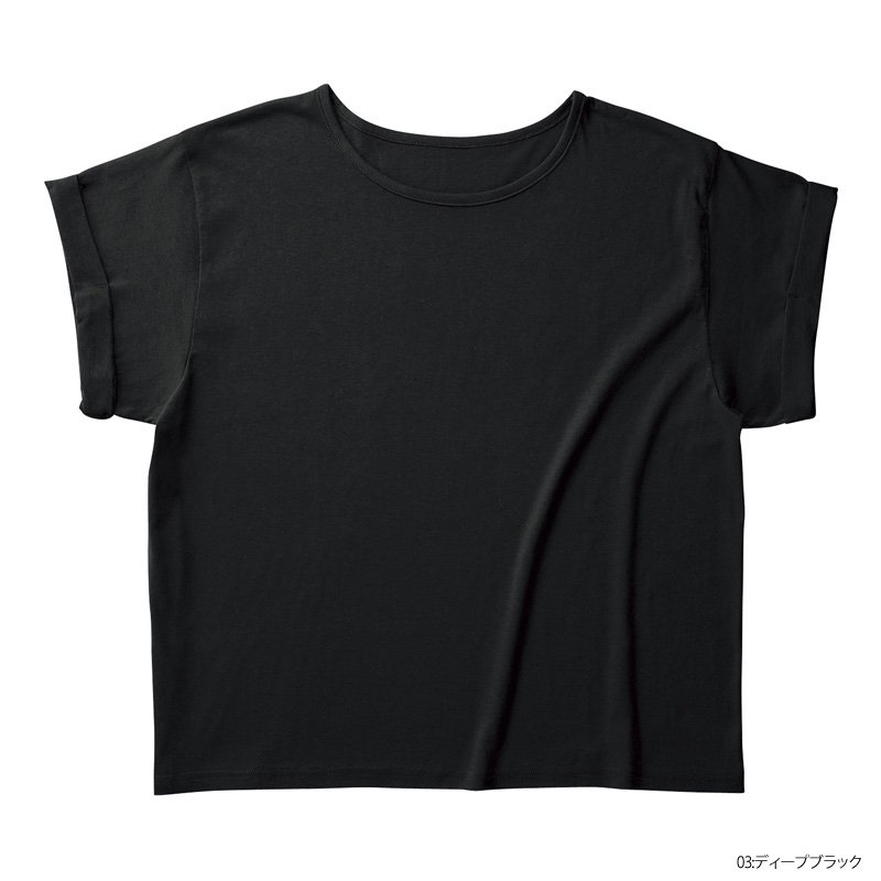 《レディース》3.8oz ウィメンズ ロールアップ 無地Tシャツ(TRUSS/トラス)｜Tシャツ通販のMUJI-T.JP
