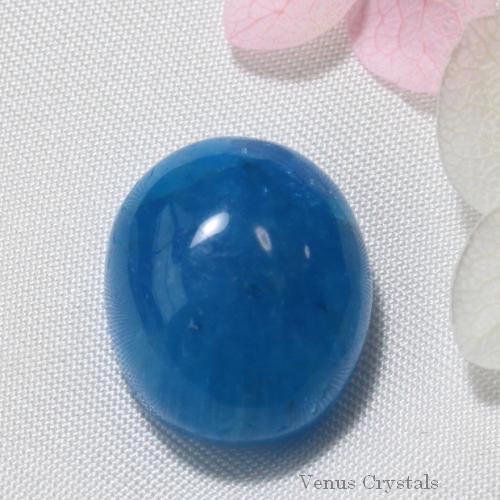 ブルー アパタイト カボション 8ct 13mm - 夕星庵 -Venus Crystals-