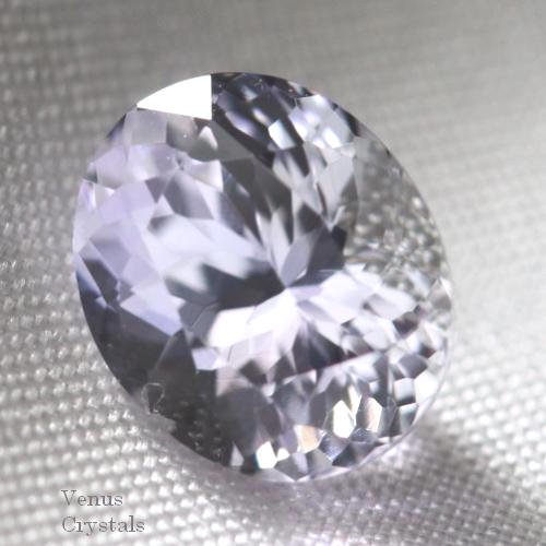 ラベンダー＆シルバー 非加熱 ゾイサイト ルース 1.24ct 7.0mm - 夕星庵 -Venus Crystals-