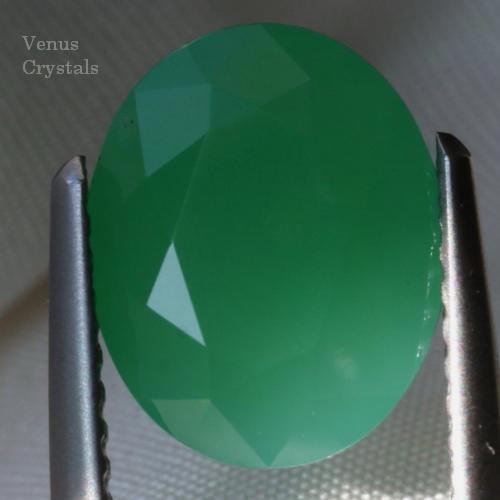 美しいグリーン オーストラリア産 クリソプレーズ ルース 2.67ct 10.1mm - 夕星庵 -Venus Crystals-