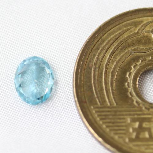 綺麗な水色　カンボジア産　ブルー・ジルコン　ルース 　1.04ct　6.2mm - 夕星庵　-Venus Crystals-