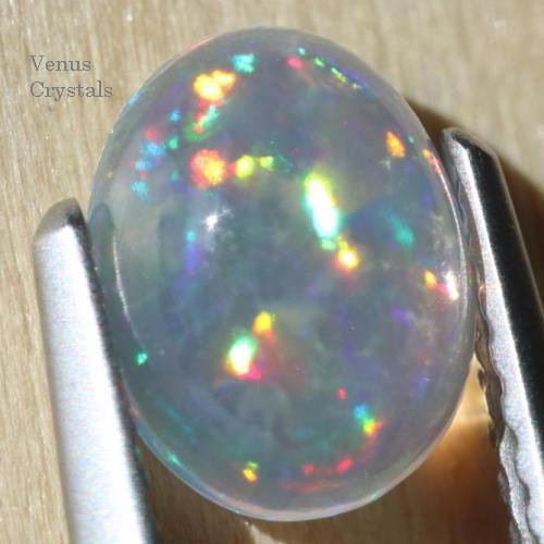 レア ハニカム メキシコ産 ウォーター・オパール カボション 0.77ct 7.7mm - 夕星庵 -Venus Crystals-