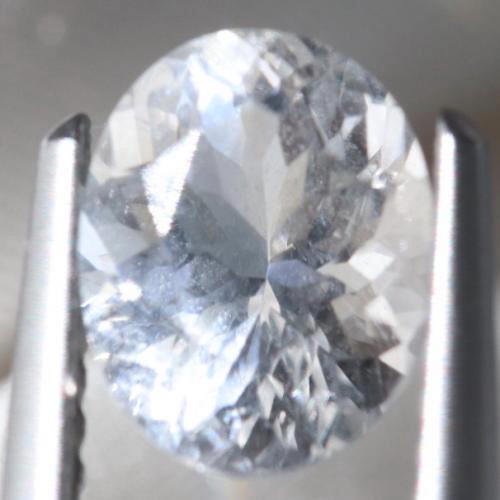 国産鉱物 西日本最高峰の霊山 石鎚山産水晶 石鎚クォーツ ルース 1.37ct 8.0mm - 夕星庵 -Venus Crystals-