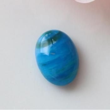 青の惑星 高品質 ペルー産 クリソコラ ぷっくり カボション 1.71