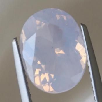 ߥ륭Ʃۥ磻ȥߥ륭& 饤ȡ٥ԥ󥯡饤ȡScorolite롼3.32ct  11.3mm