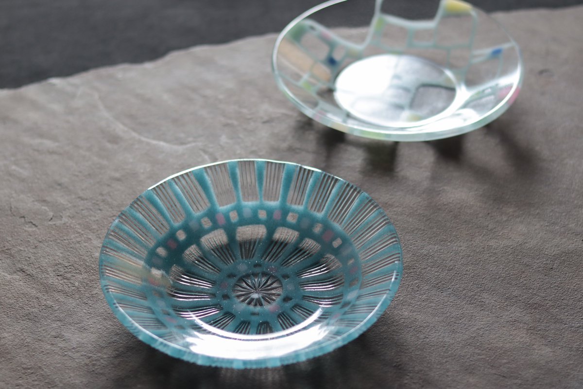 saburoガラス　 丸鉢　4枚セット