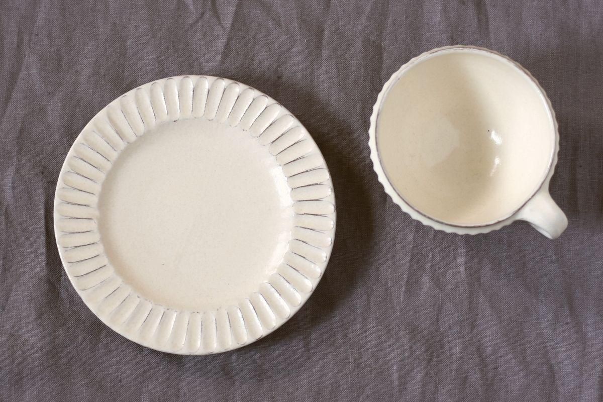 後藤義国 和食器通販｜さわらぎ 鎬ティーカップ＆ソーサー