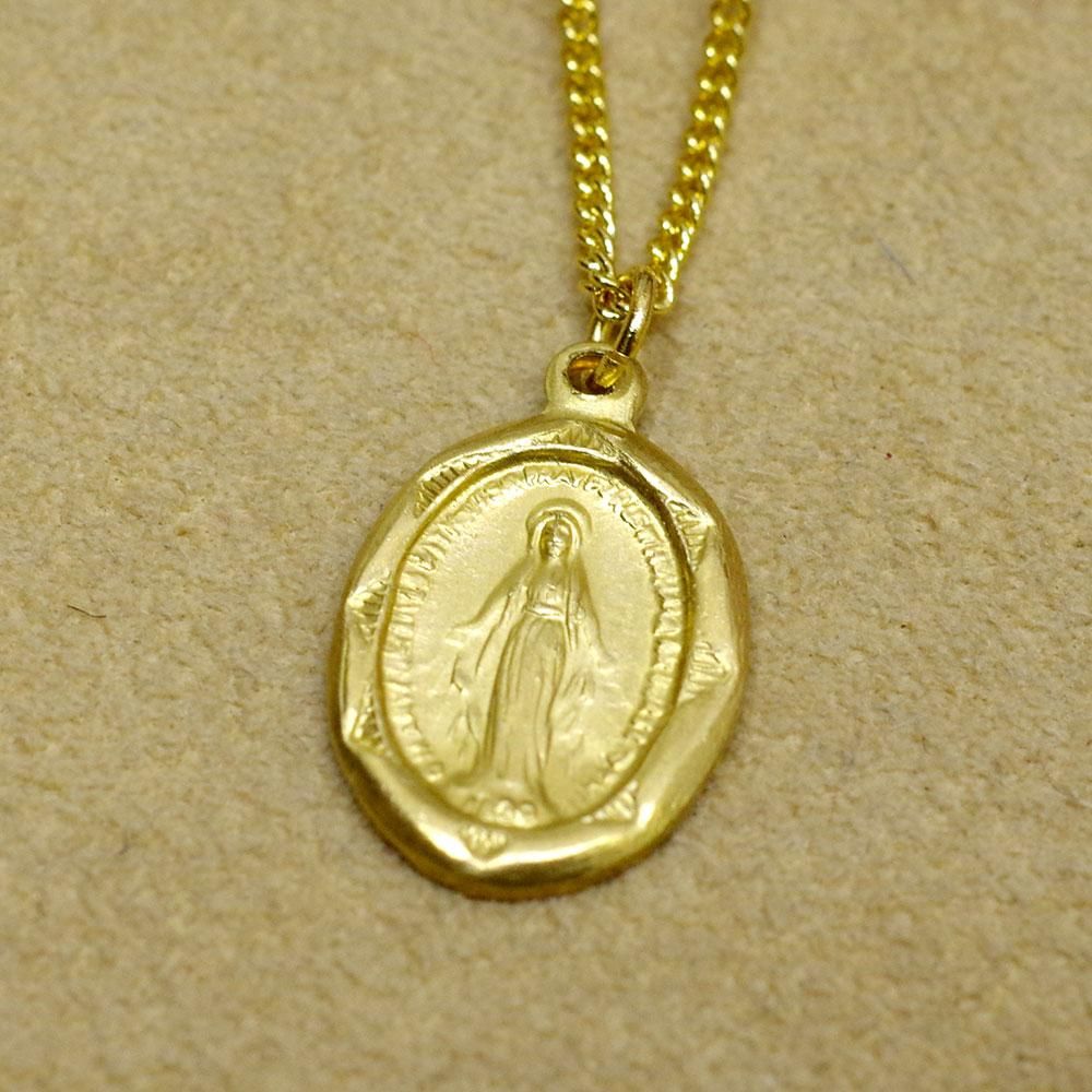 ELIM フェナカイト&メダイペンダント マリア様&イエス様 真鍮☆マリア