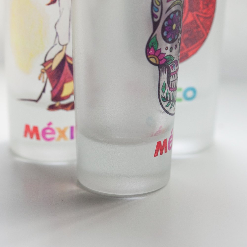 メキシコ☆磨りガラスメキシカンテキーラグラス / ショットグラス