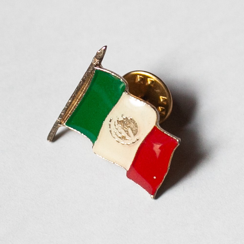 メキシコ☆国旗デザインピンバッジB