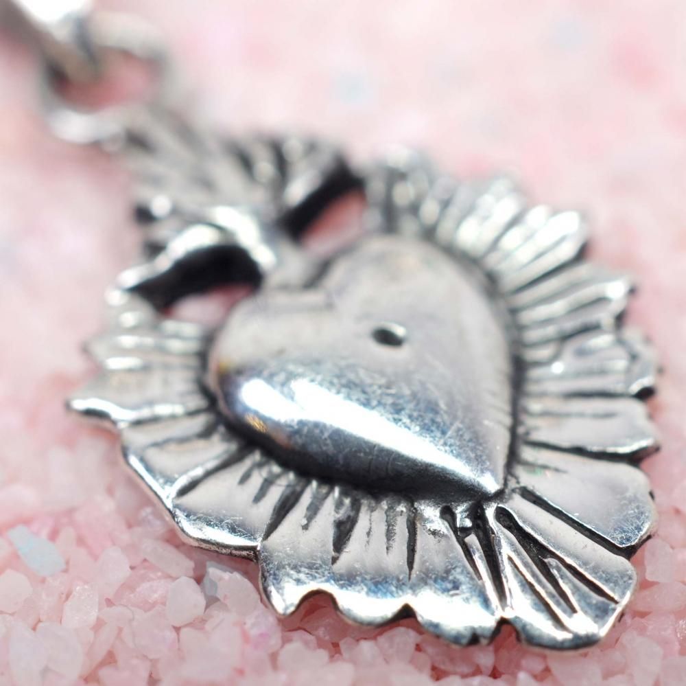 L&#39;Arc～en～Ciel - Silver925 BLOOD REDガーネット ペンダントトップ シルバー美品 ◇Silver925◇極上・宝石質ロードライトガーネット・ハート