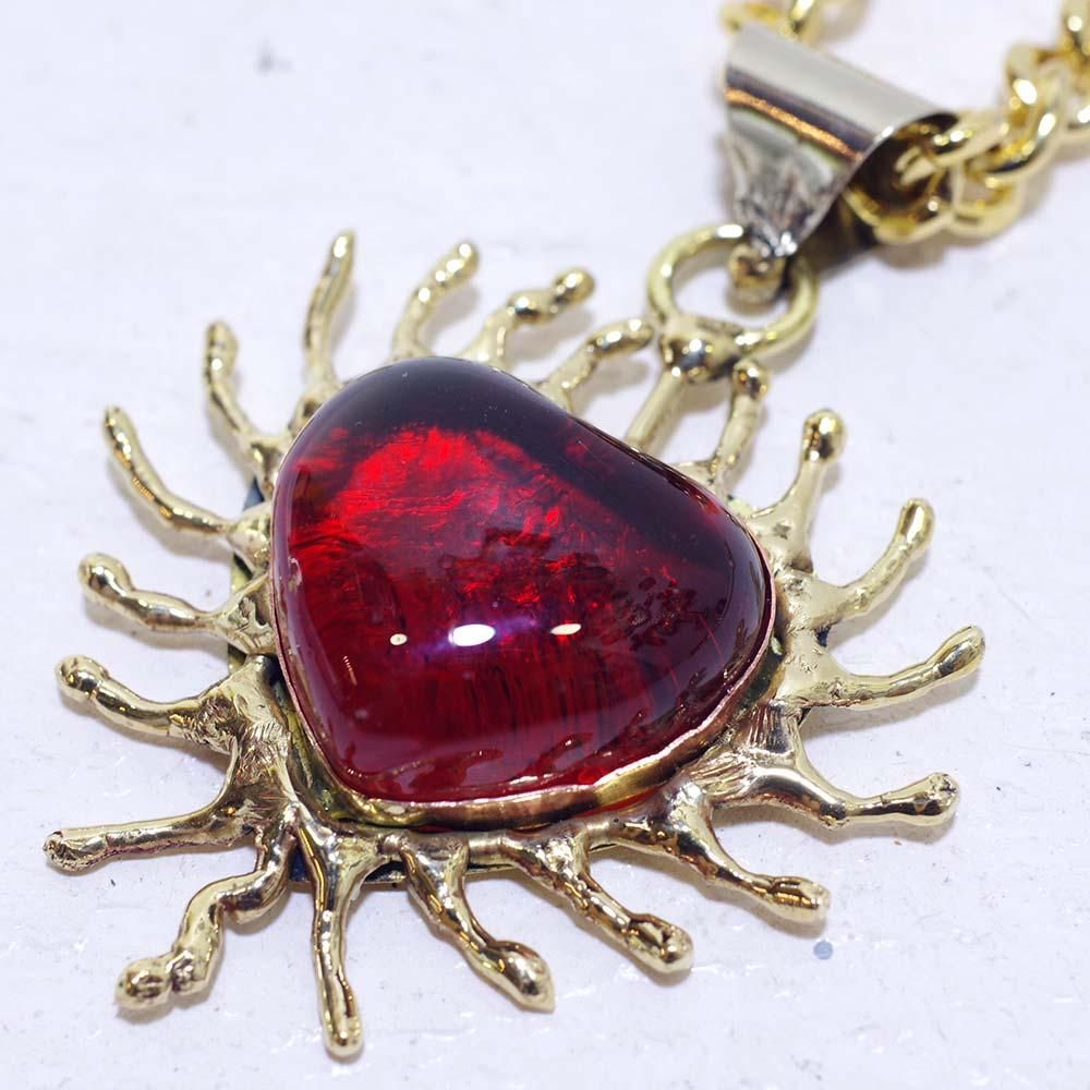 ぷっくり☆ガラスコラソンのネックレス A