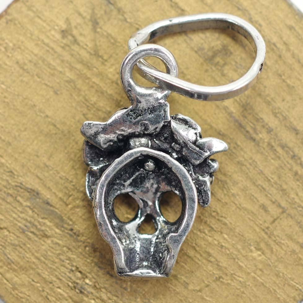 silver925☆骸骨フリーダ・カーロ 顔top【H1.7cm】