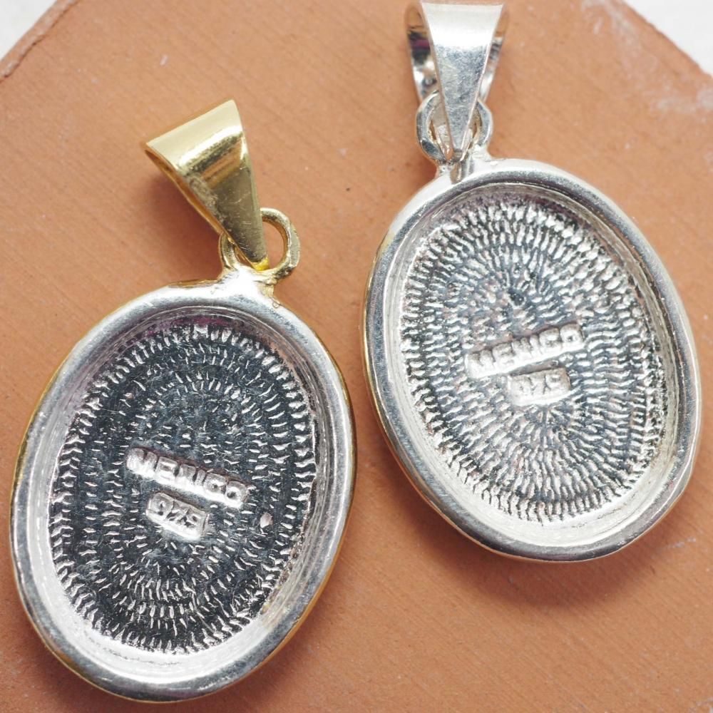 Silver925☆oval後光グアダルーペ top【2.5cm】