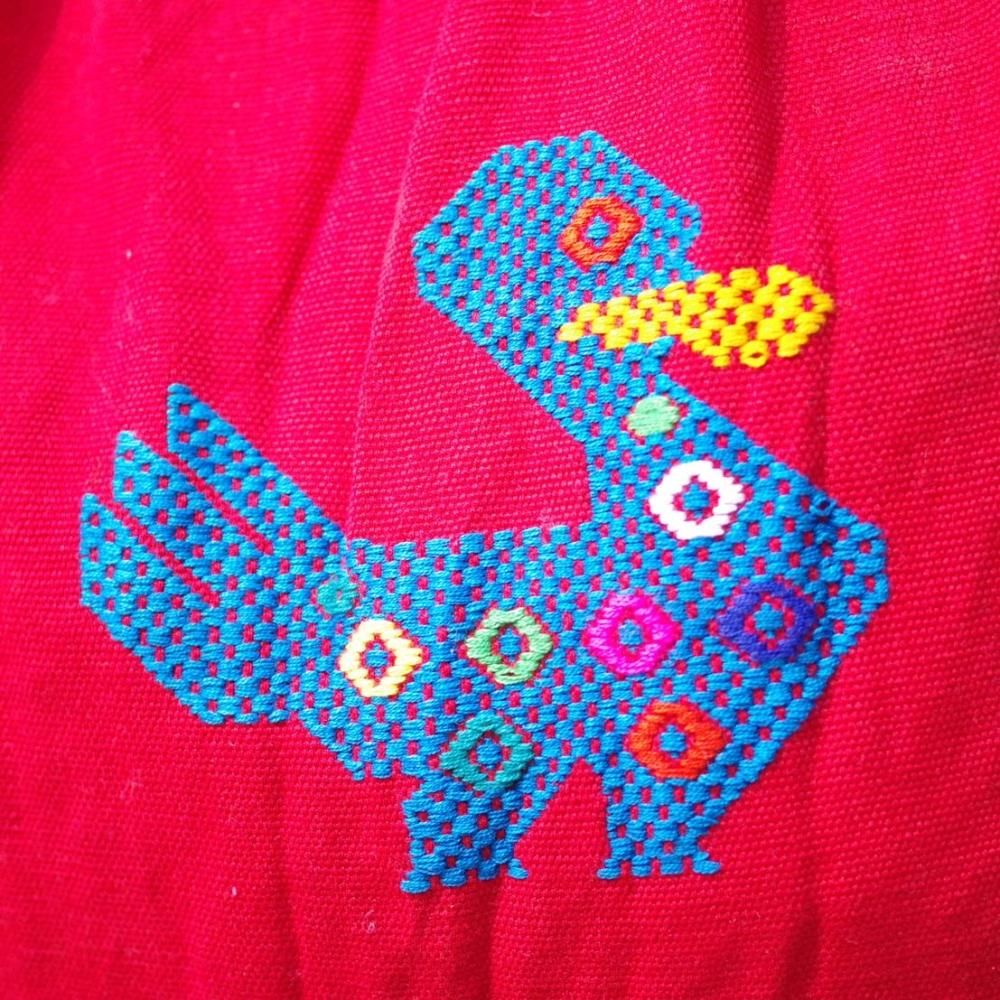 刺繍☆ハンモックバッグ【34cm】D