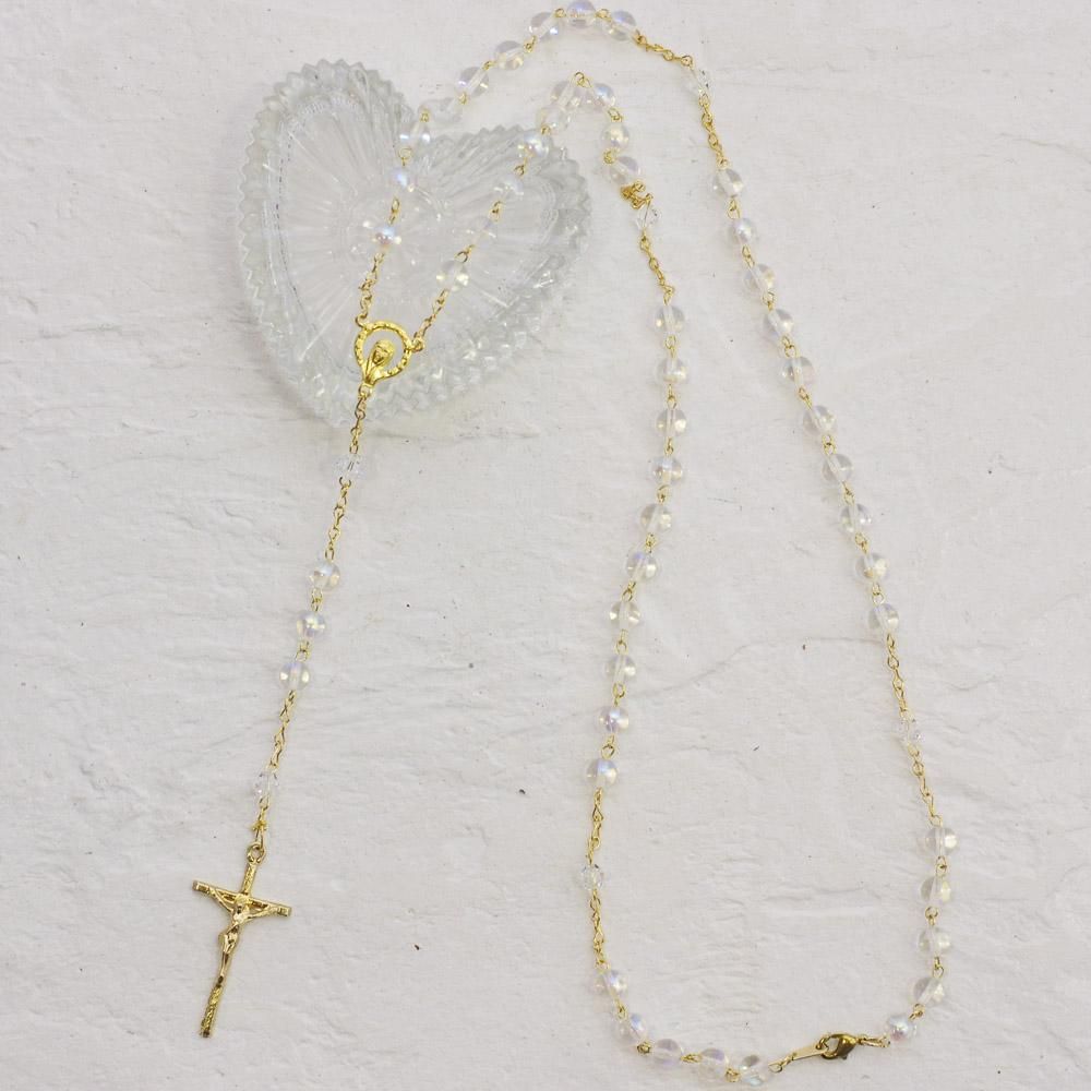 WOOD BEADS ROSARY NECKLACE / ロザリオネックレス | Spider