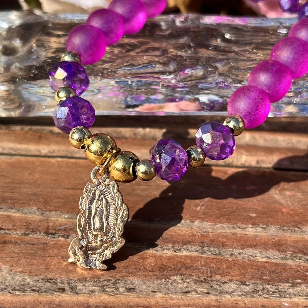 アメジスト ビーズブレスレット (マココム様 アメジスト ビーズブレスレット (マココム様 ファントム